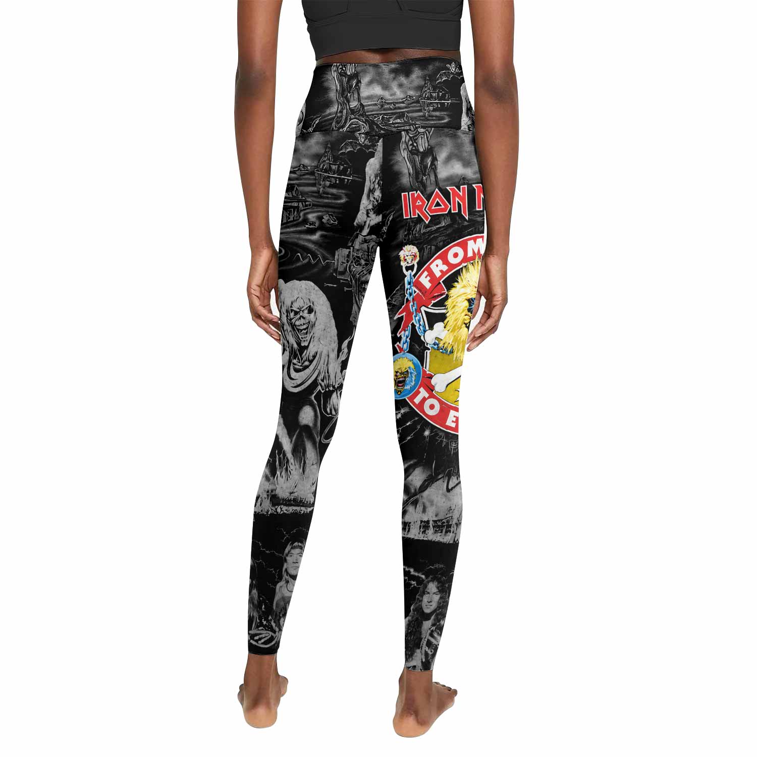 Iron Maiden From Here to Eternity Eddie Women's Leggings - back view mockup
