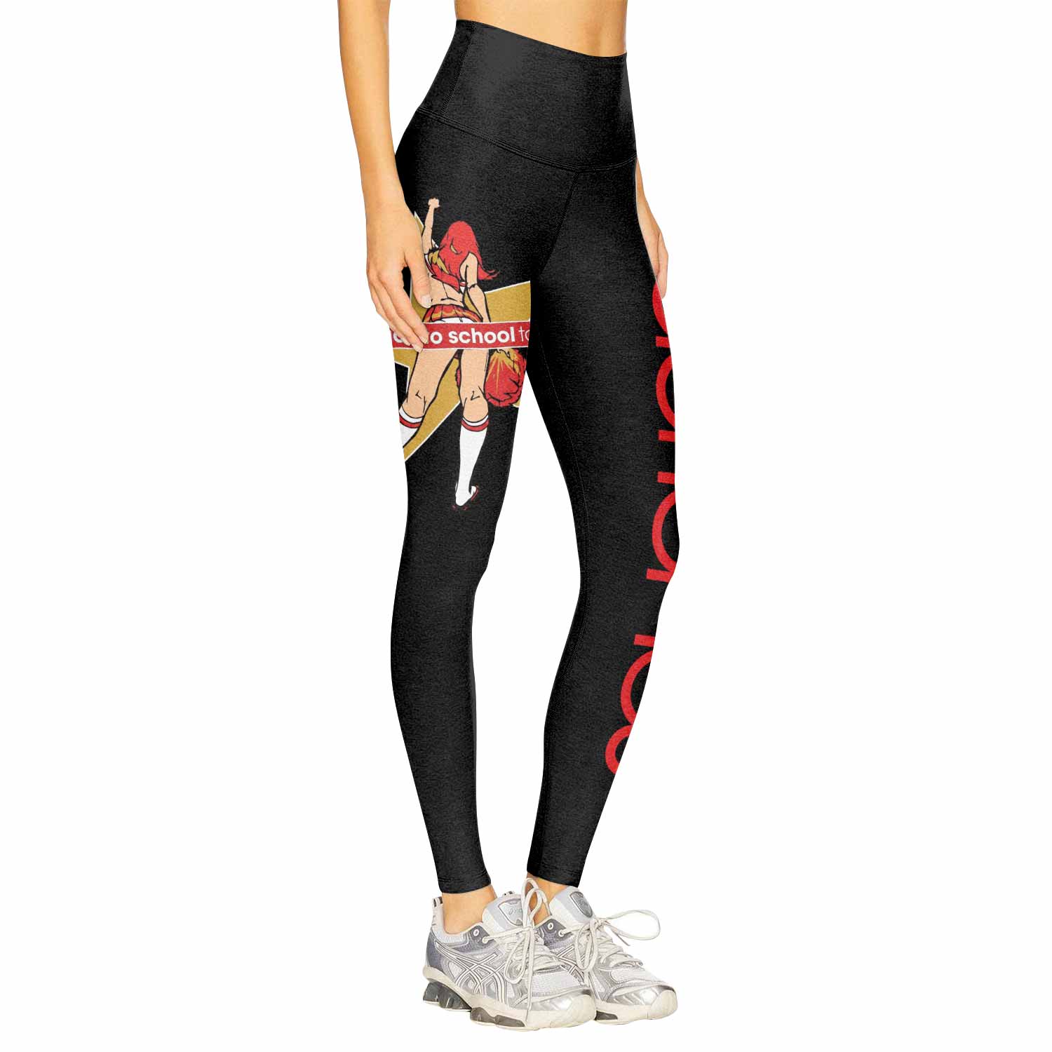 Deftones Back to School Tour Women's Leggings - right side mockup