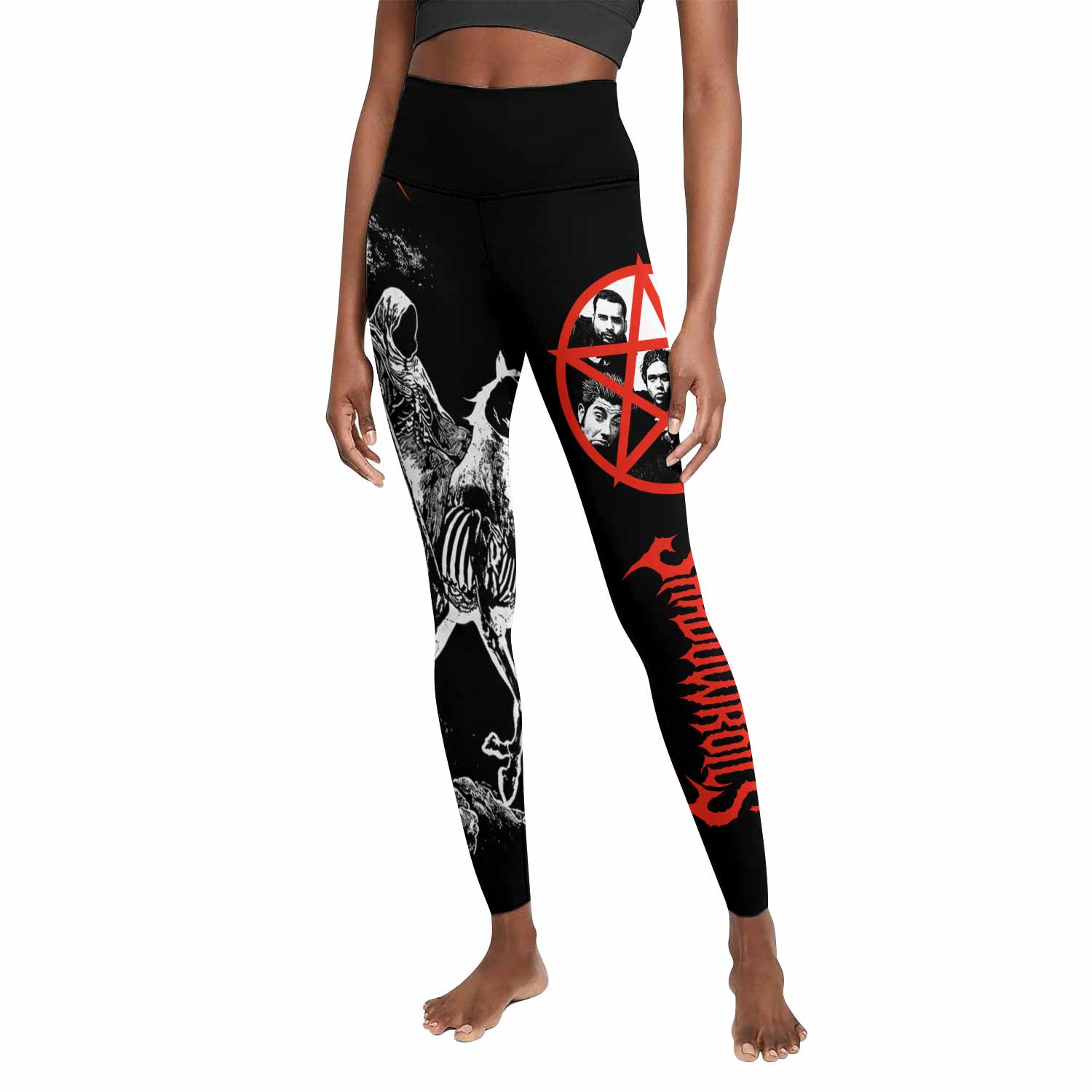 Deftones White Pony Grim Reaper Women's Leggings - front view mockup