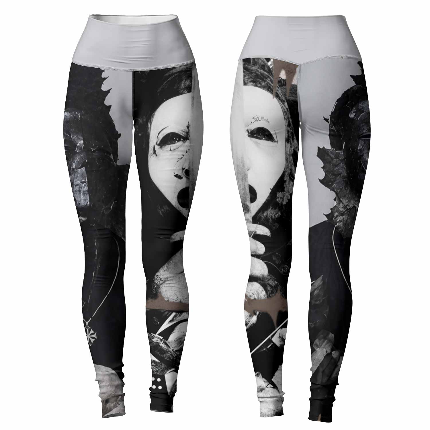Death in June Ritual Raven Women's Leggings - front and back view