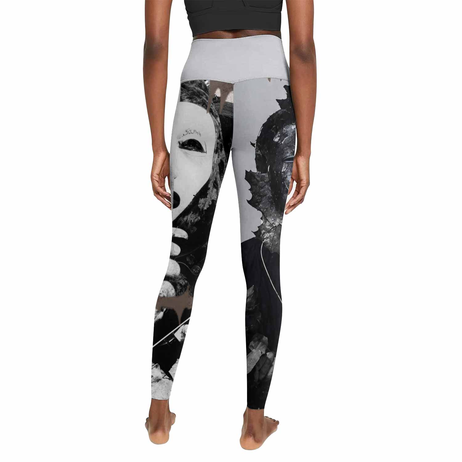 Death in June Ritual Raven Women's Leggings - back view mockup