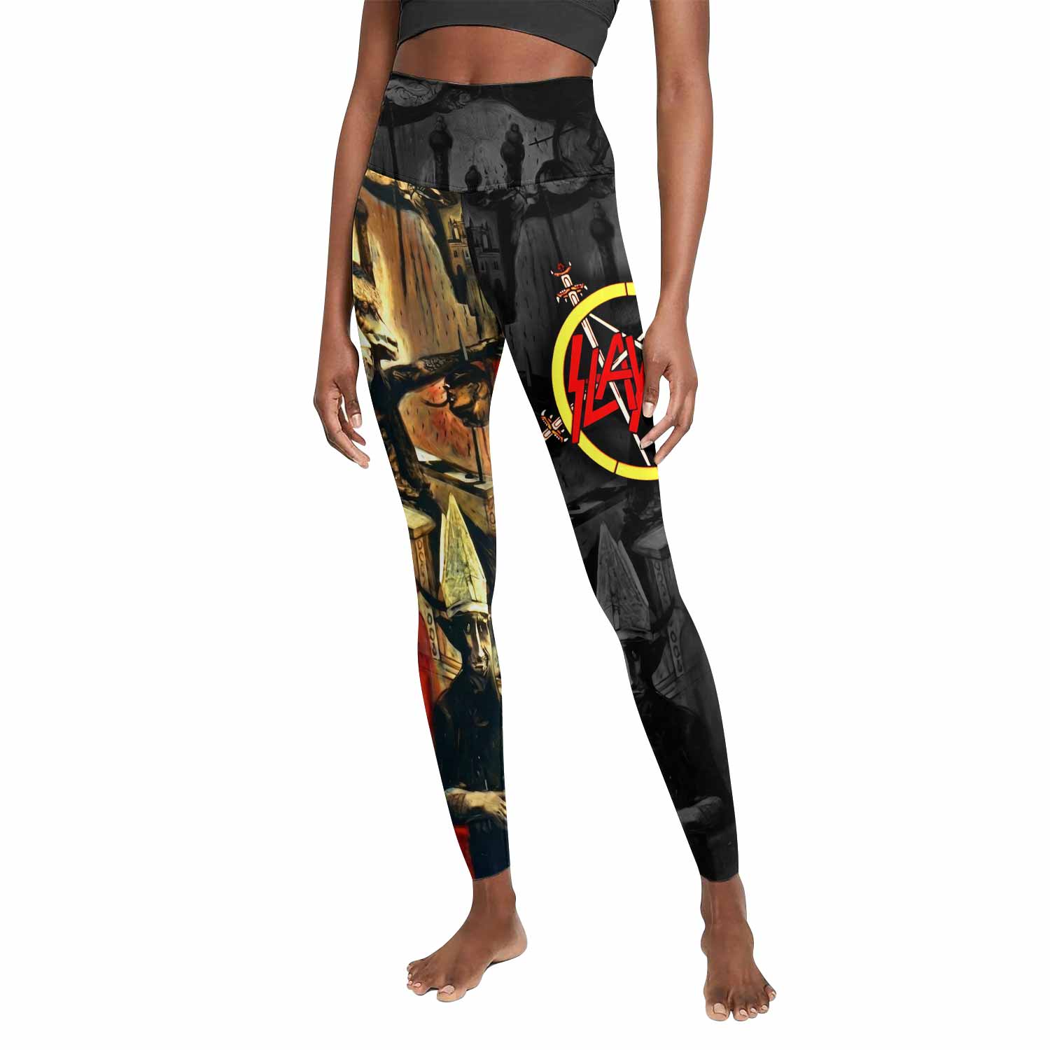 South of Heaven Slayer Women's Leggings - front view mockup