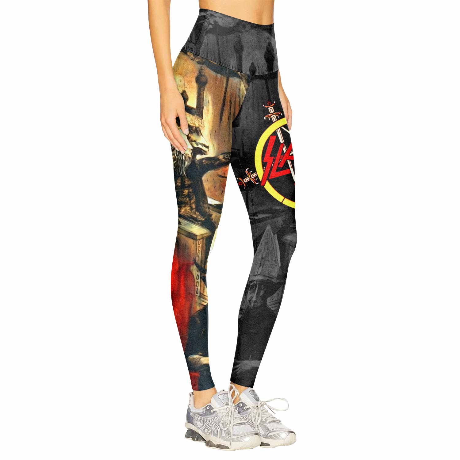 South of Heaven Slayer Women's Leggings - right side mockup