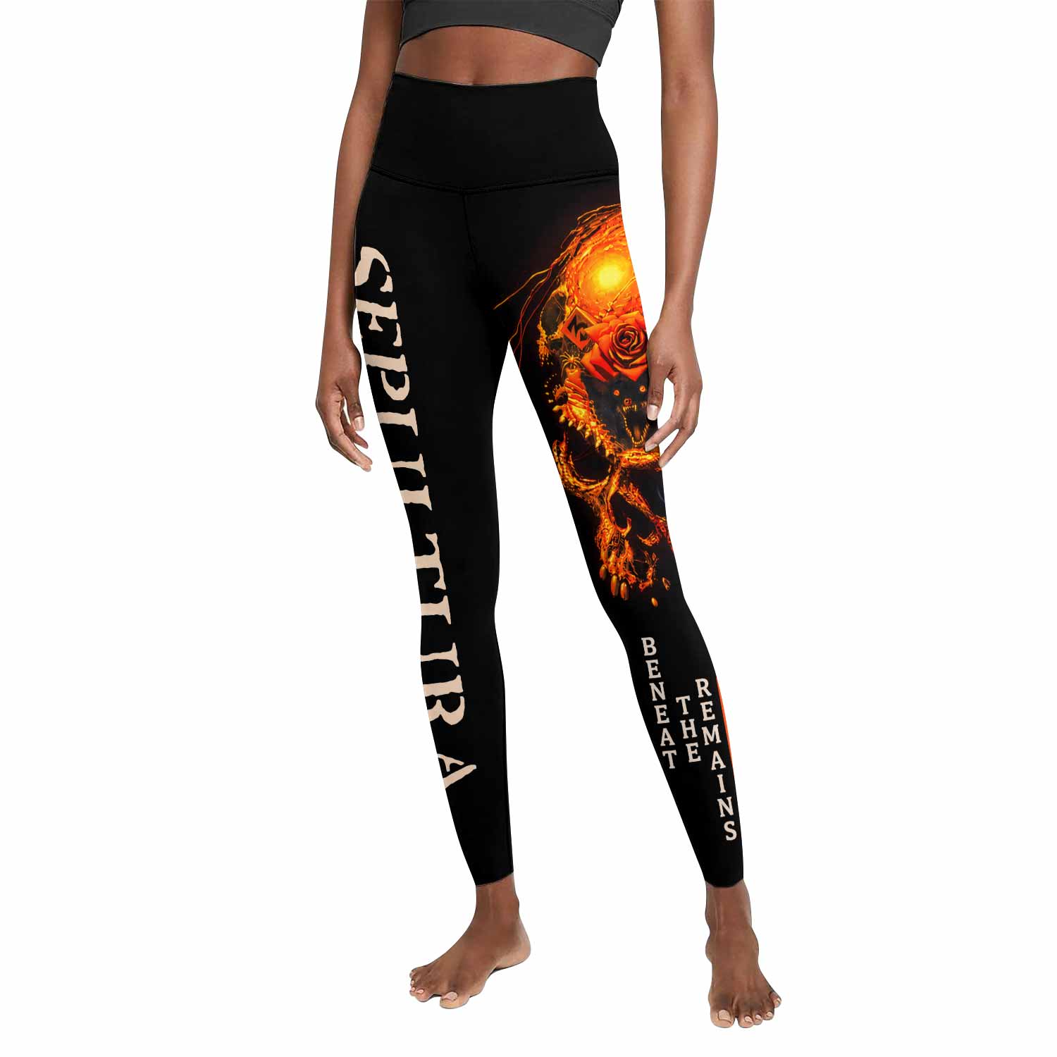 Beneath the Remains Sepultura Women's Leggings - front view mockup
