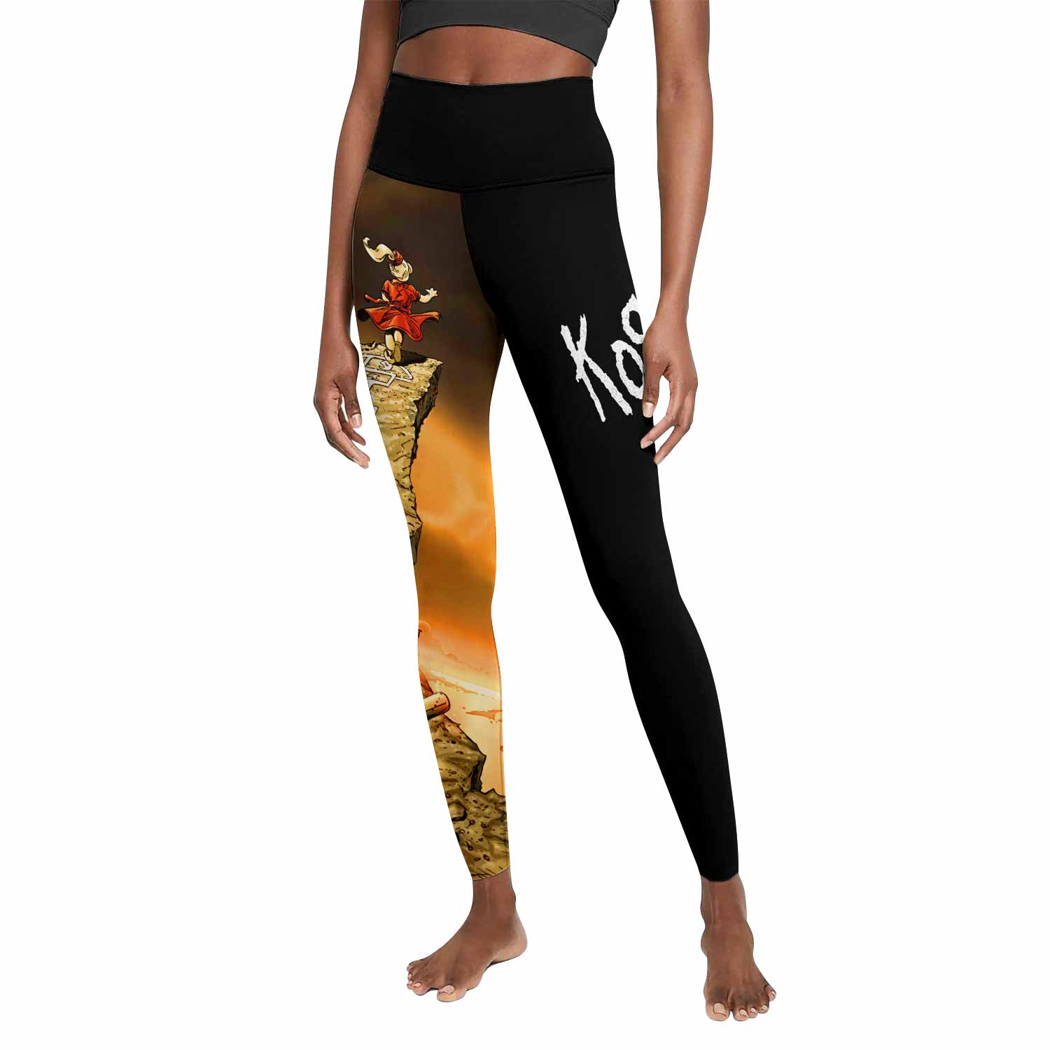 Korn Follow the Leader Hopscotch Women's Leggings - front view mockup