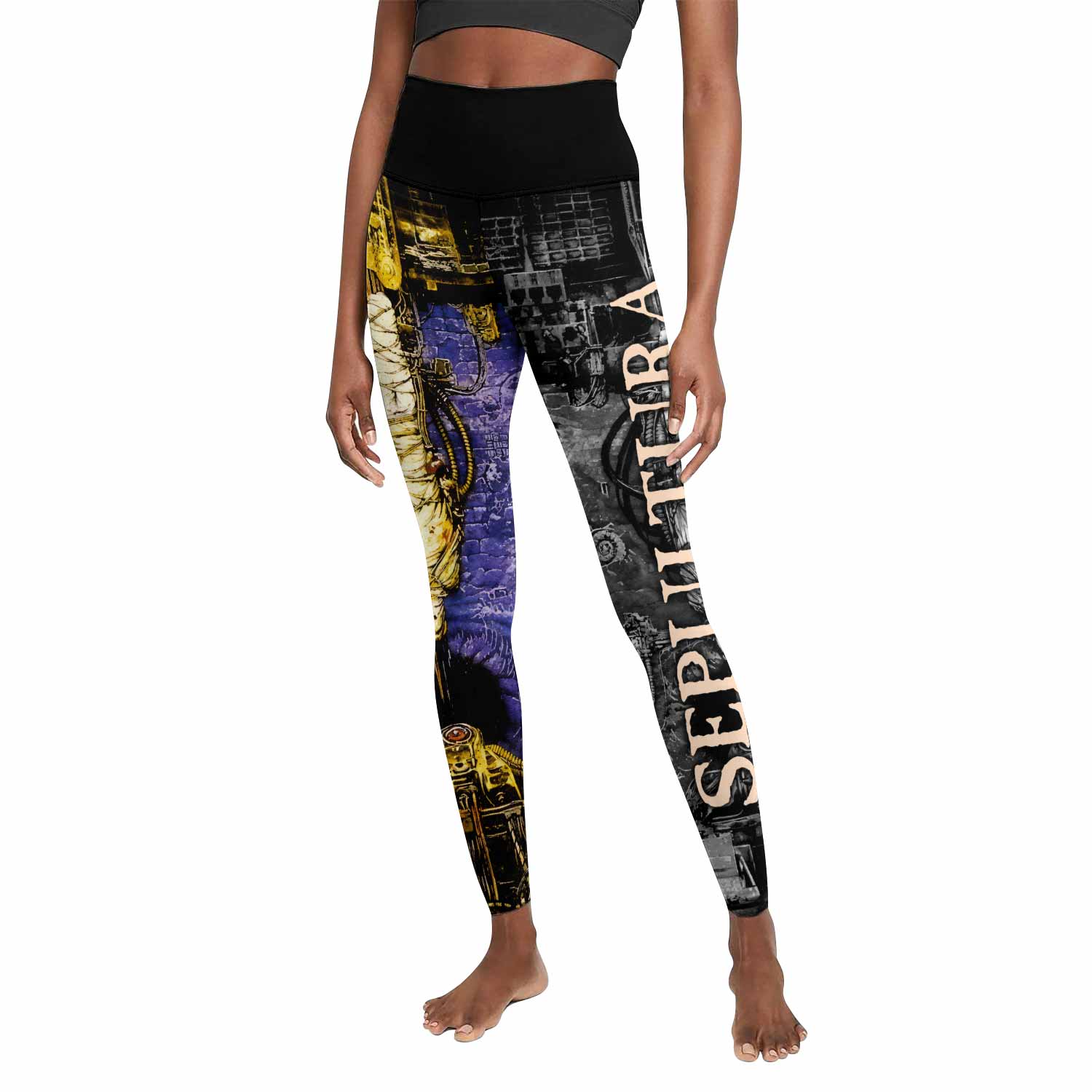 Chaos A.D. Sepultura Women's Leggings - front view mockup