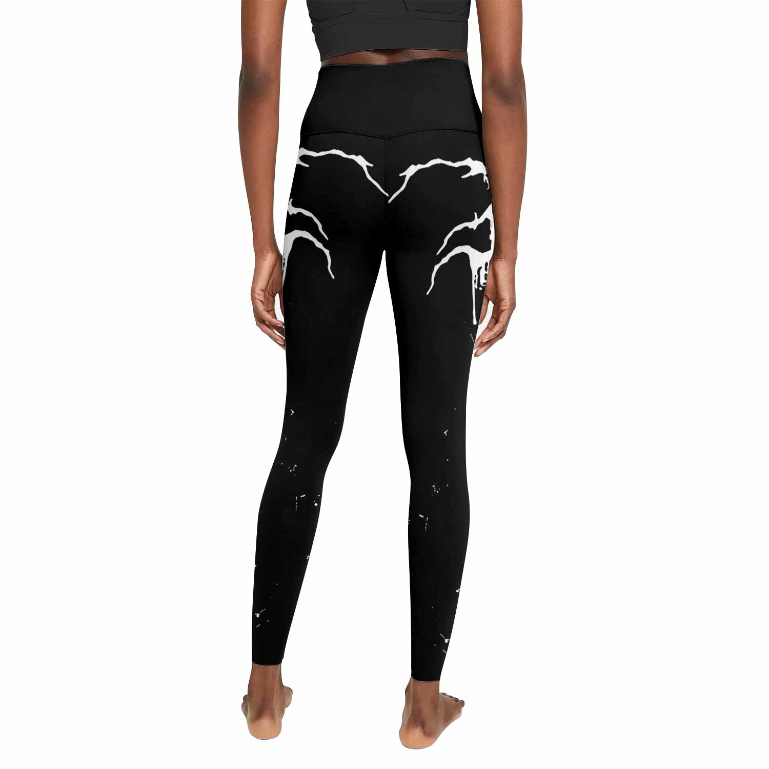 Darkthrone Under a Funeral Moon Women's Leggings - back view mockup