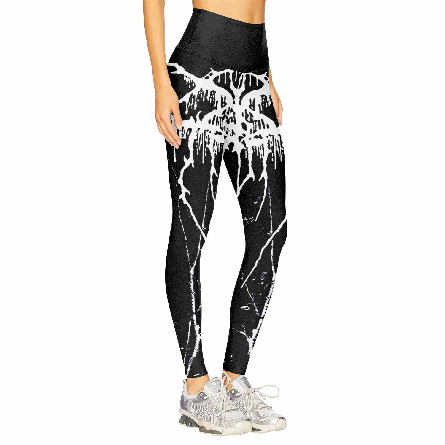 Darkthrone Under a Funeral Moon Women's Leggings - right side mockup