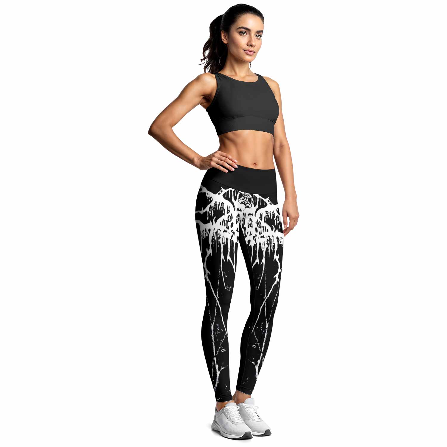 Darkthrone Under a Funeral Moon Women's Leggings - lifestyle view