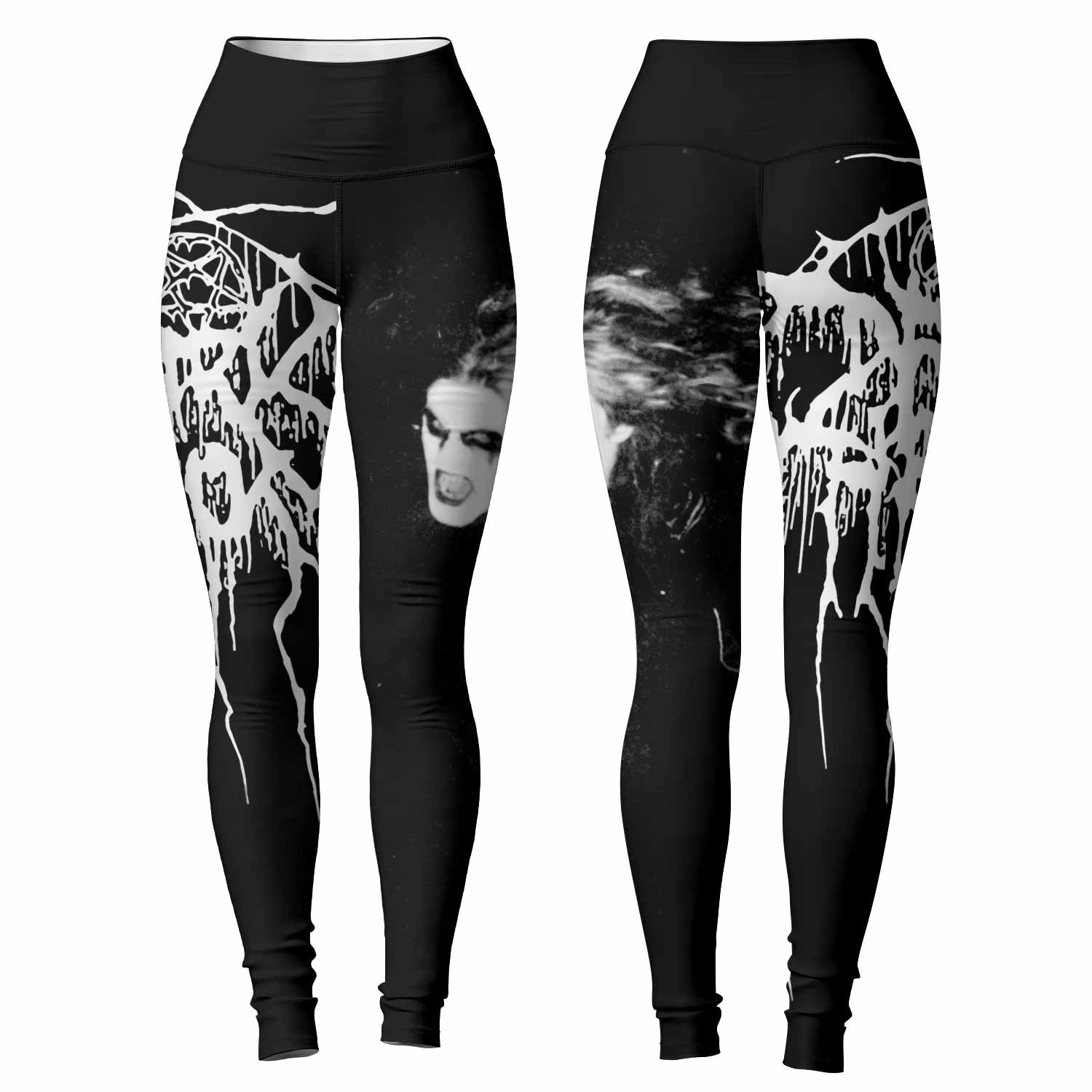 Darkthrone A Blaze in the Northern Sky Women's Leggings - front and back view
