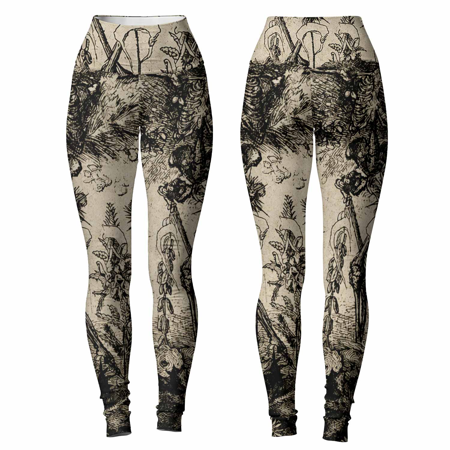 Xasthur To Violate the Oblivious Women's Leggings - front and back view
