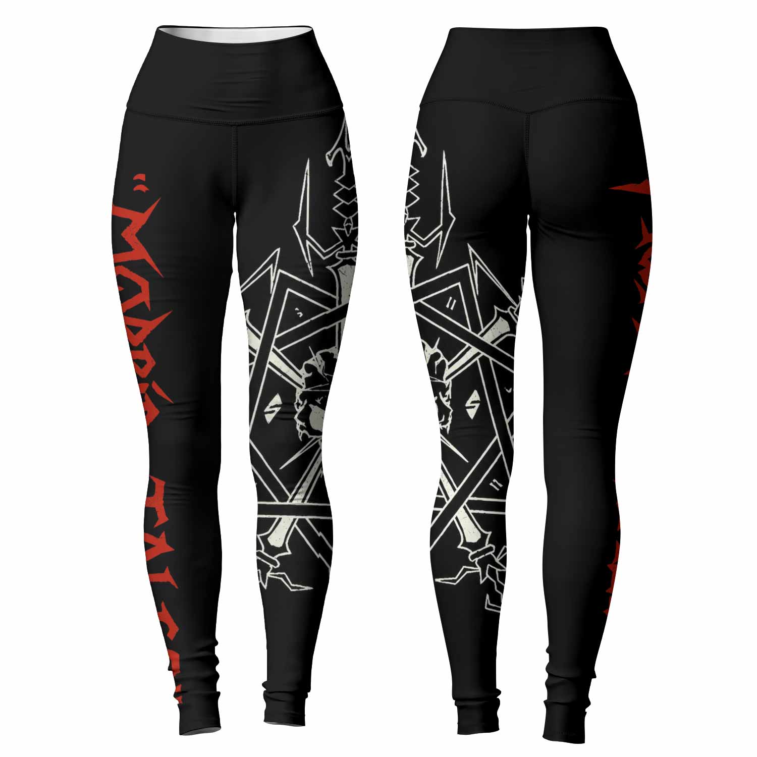 Celtic Frost Morbid Tales Sigil Women's Leggings - front and back view