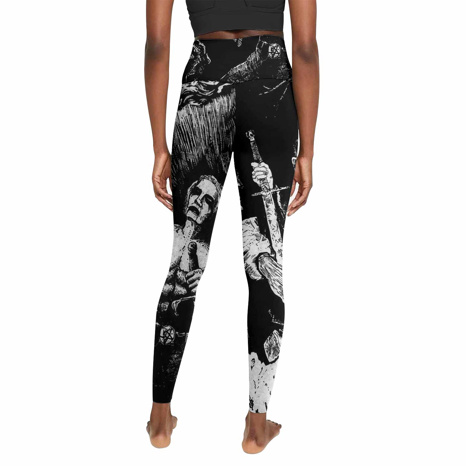 Graveland Carpathian Wolves Women's Leggings - back view mockup