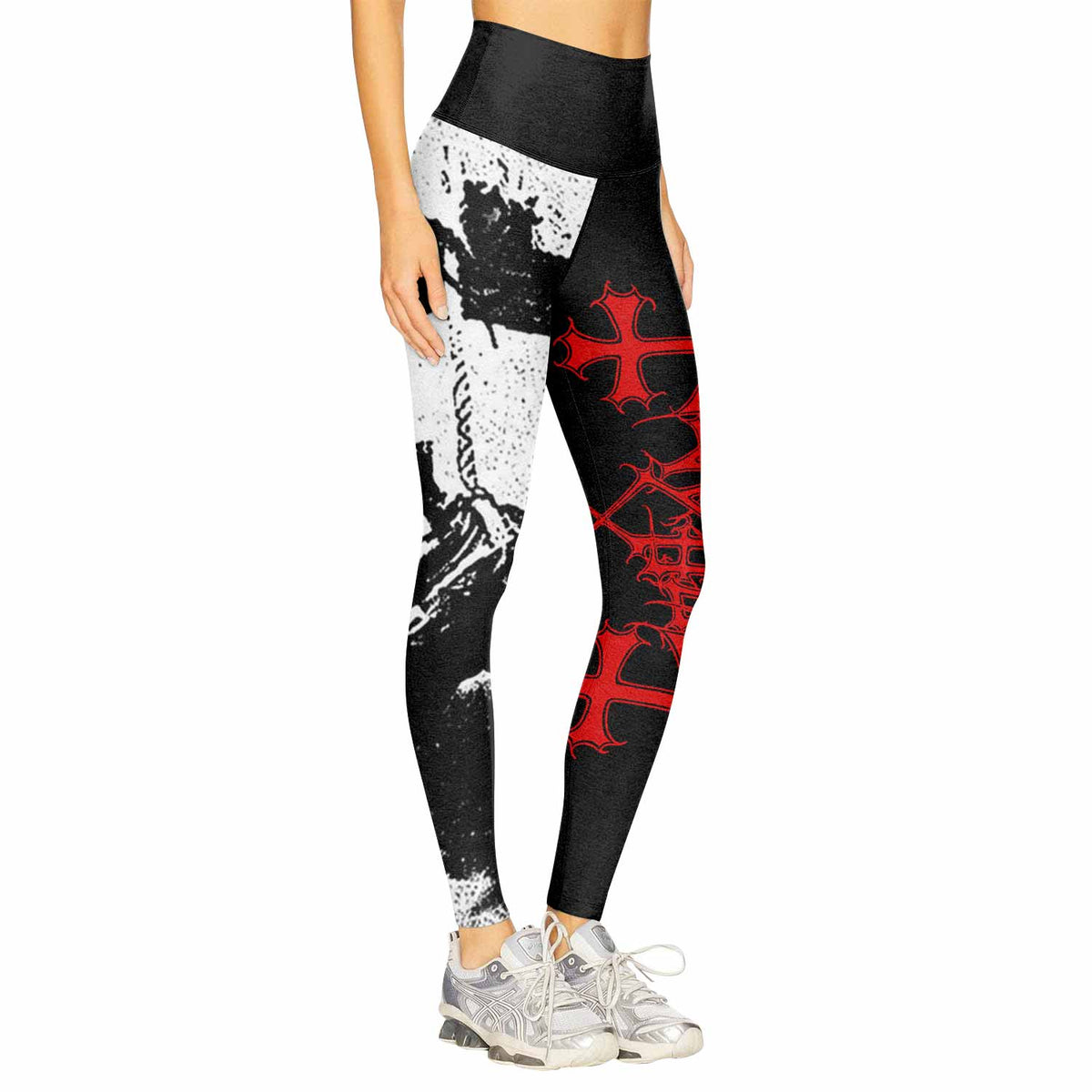 Mayhem Deathcrush No Fun No Core No Mosh No Trends Women's Leggings - right side mockup