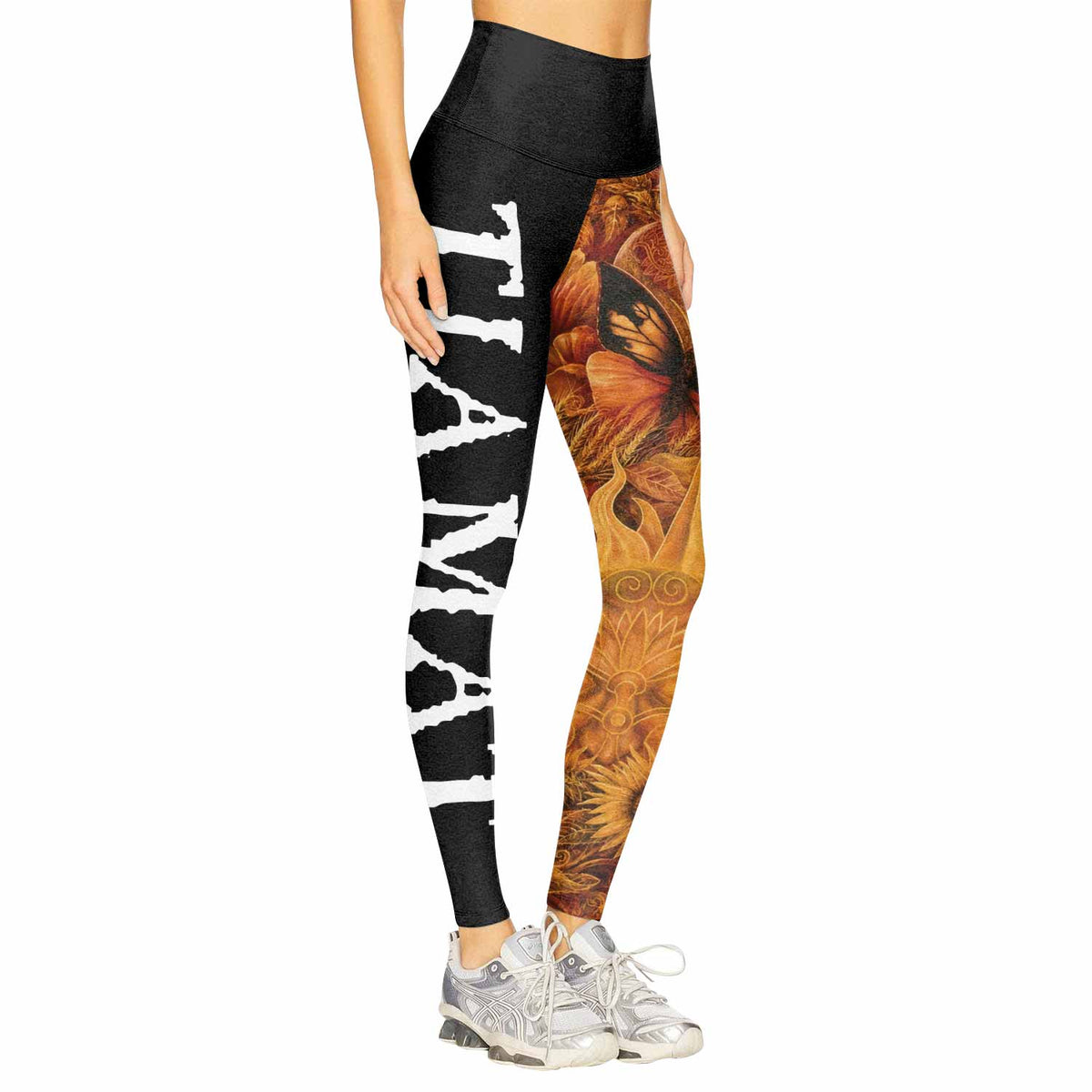 Tiamat Spiritual Sun Women's Leggings - right side mockup
