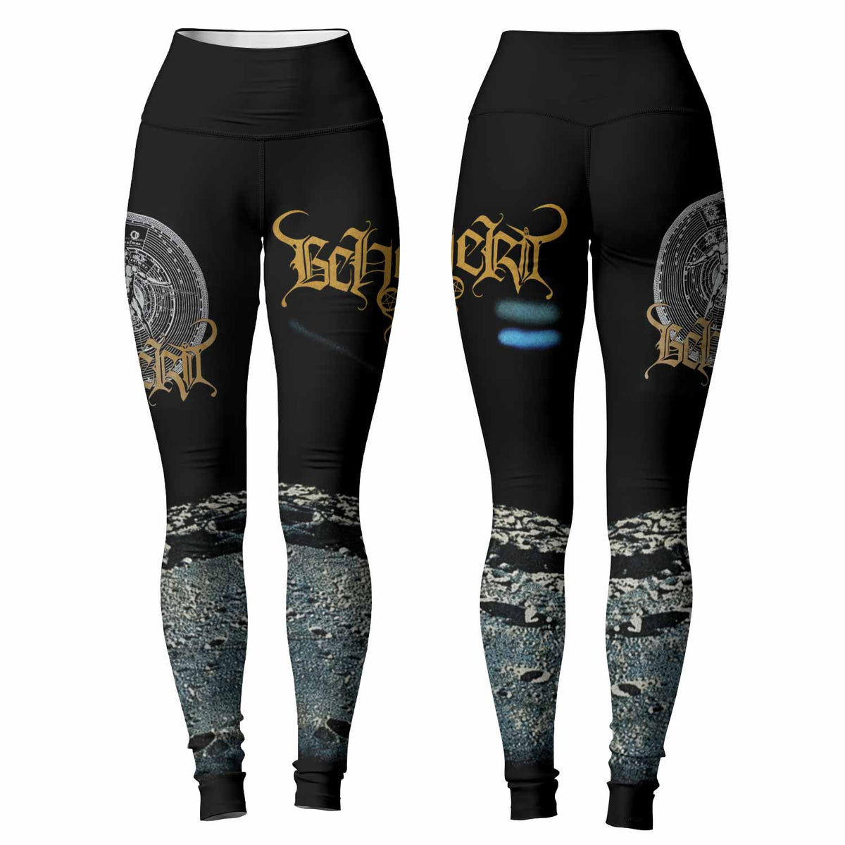 Beherit Drawing Down the Moon Women's Leggings - front and back view