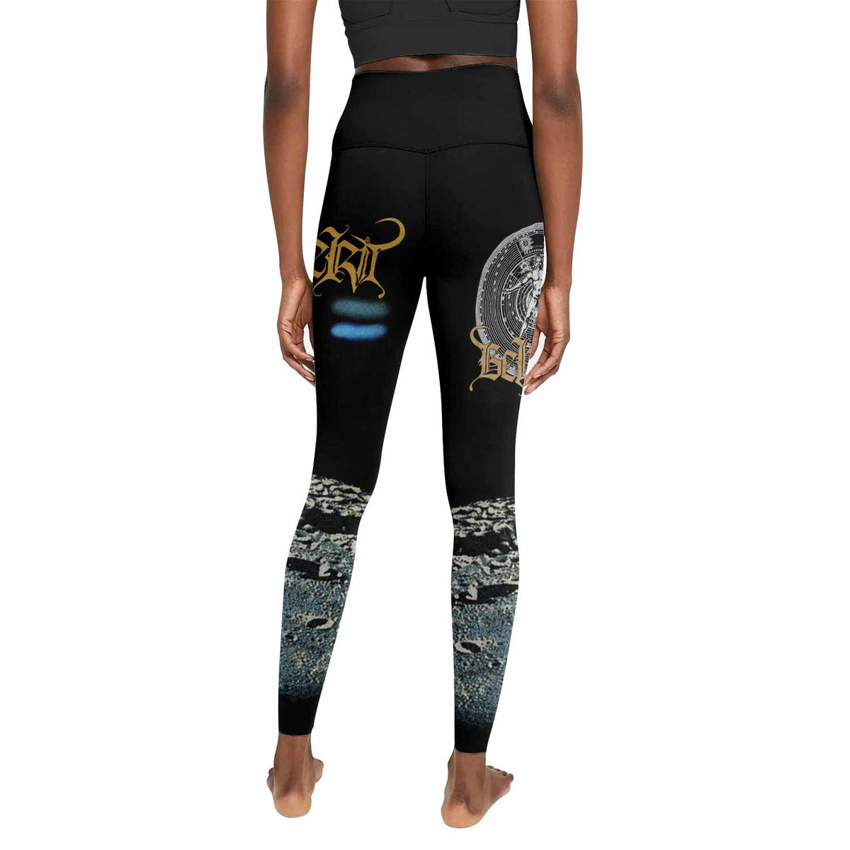 Beherit Drawing Down the Moon Women's Leggings - back view mockup