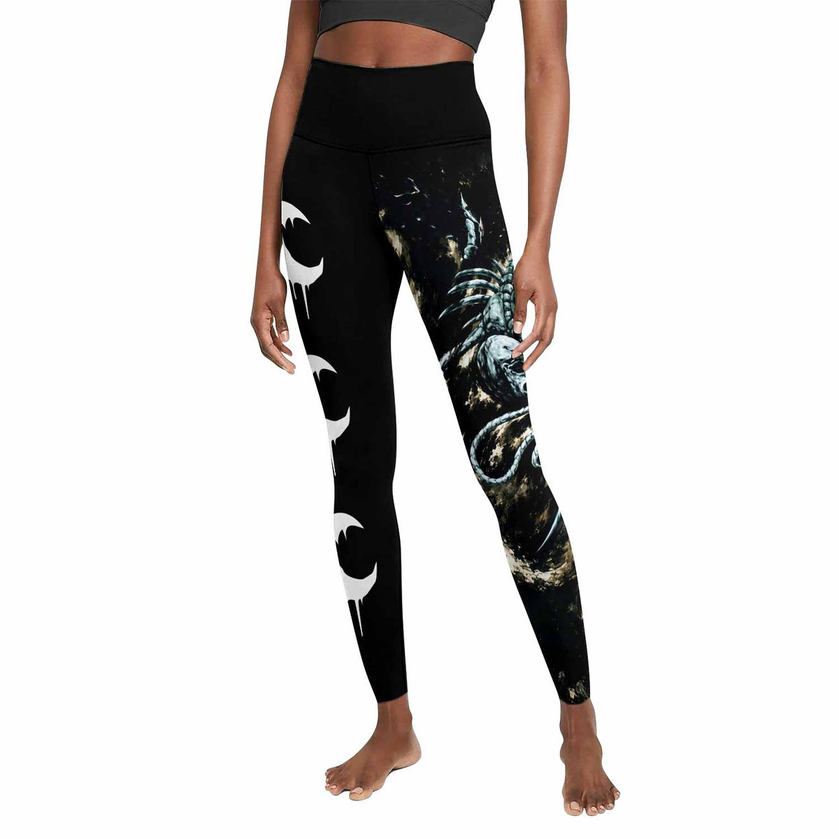 Leviathan A Silhouette in Splinters Women's Leggings - front view mockup