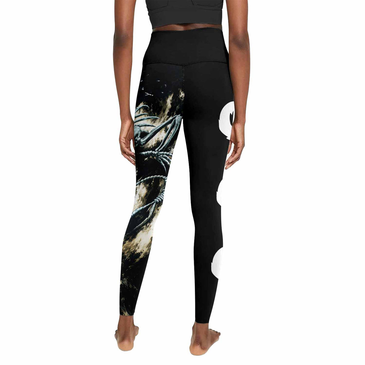 Leviathan A Silhouette in Splinters Women's Leggings - back view mockup