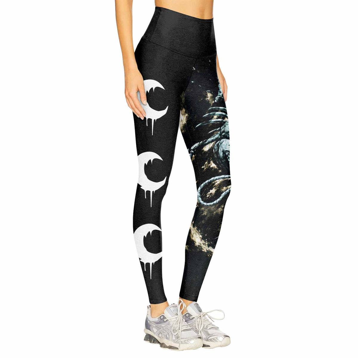 Leviathan A Silhouette in Splinters Women's Leggings - right side mockup