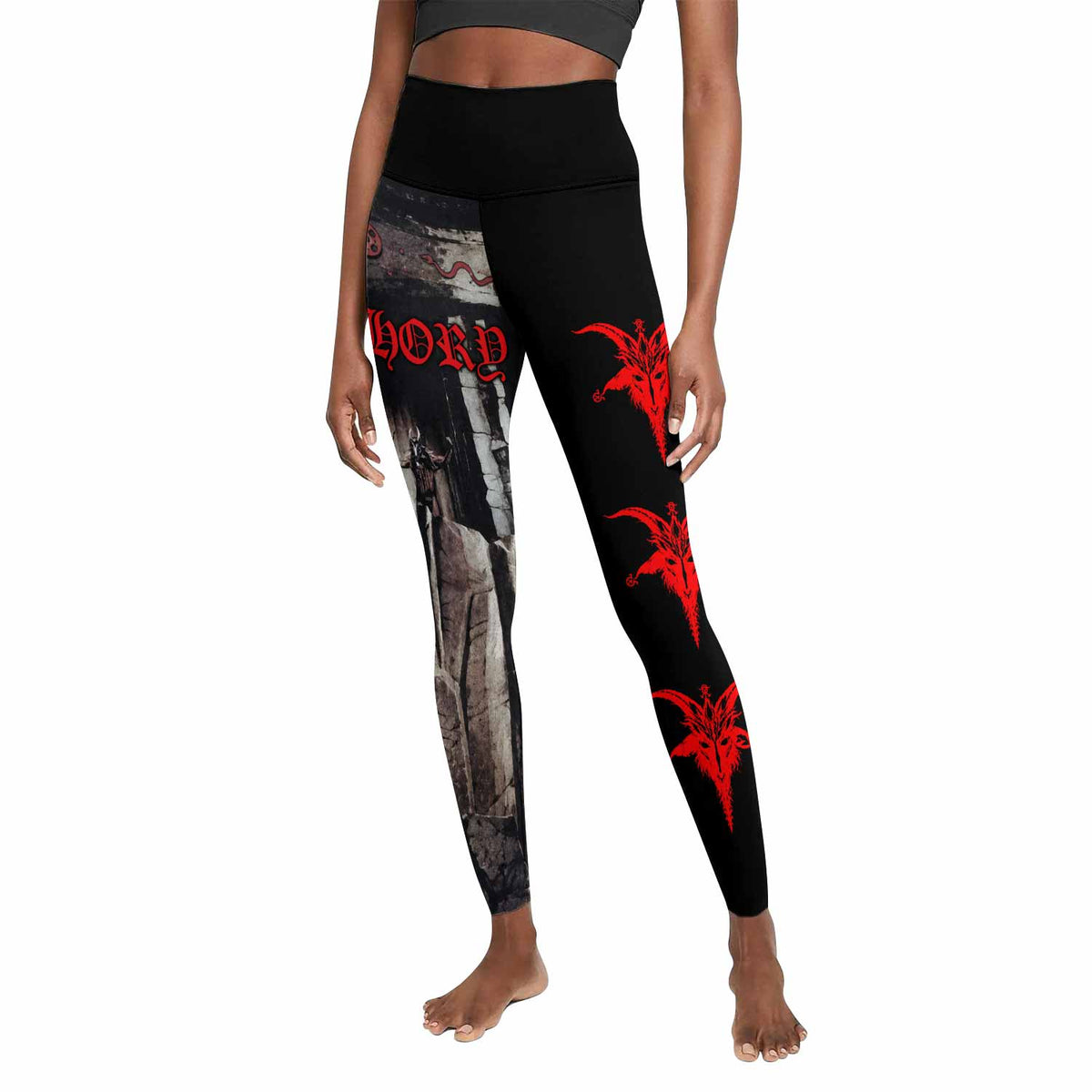 Bathory Under the Sign of the Black Mark Women's Leggings - front view mockup