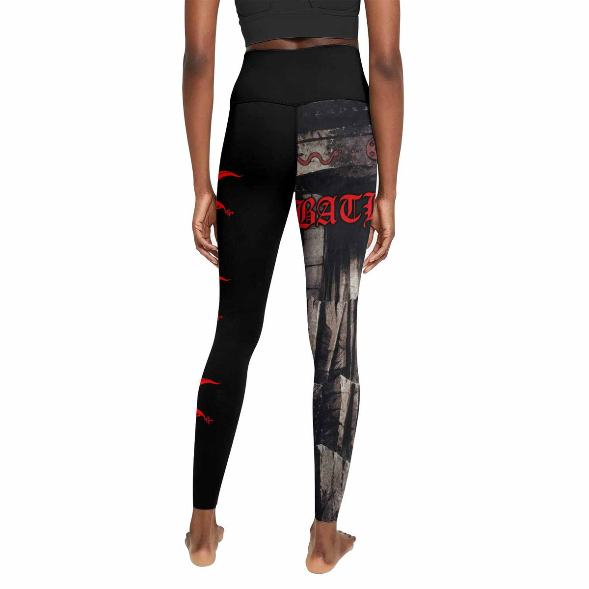 Bathory Under the Sign of the Black Mark Women's Leggings - back view mockup