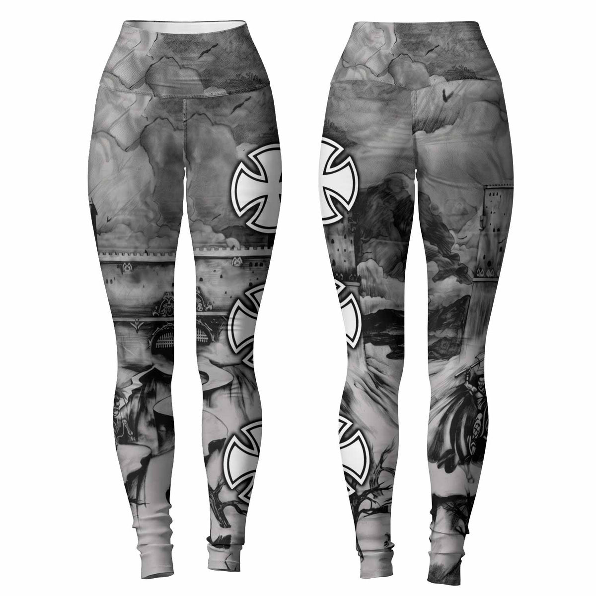 Satyricon Dark Medieval Times Women's Leggings - front and back view