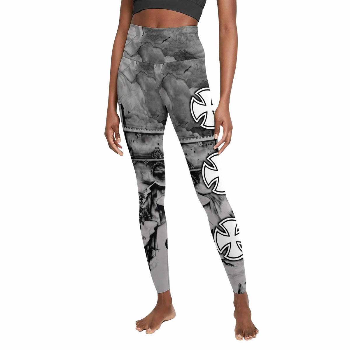 Satyricon Dark Medieval Times Women's Leggings - front view mockup