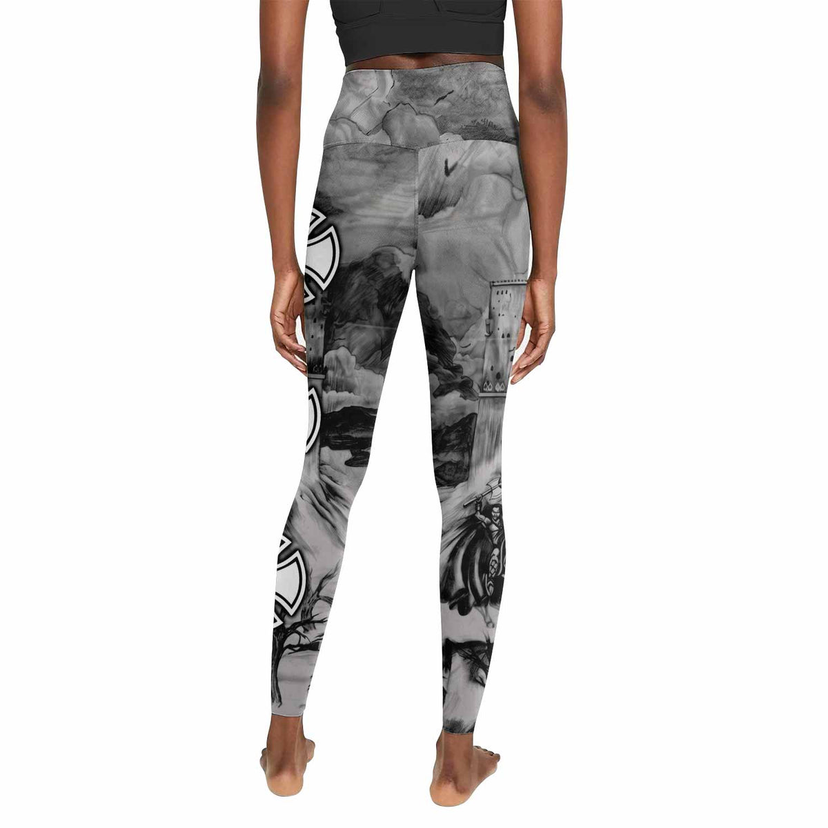 Satyricon Dark Medieval Times Women's Leggings - back view mockup