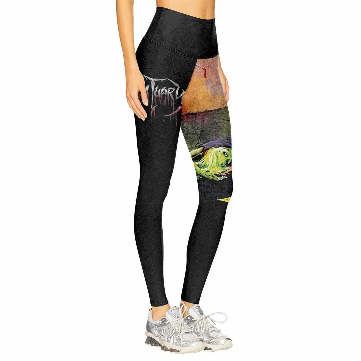 Obituary Slowly We Rot Women's Leggings - right side mockup