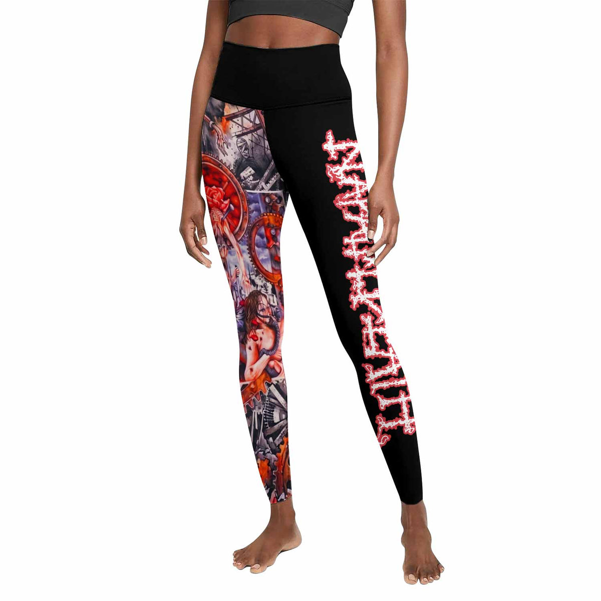 Napalm Death Utopia Banished Women's Leggings - front view mockup