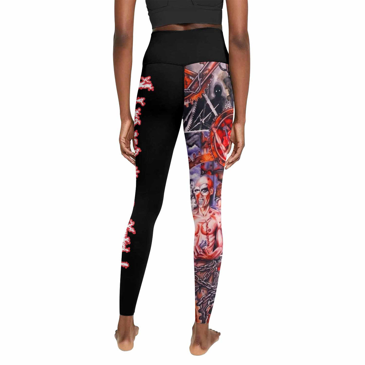 Napalm Death Utopia Banished Women's Leggings - back view mockup