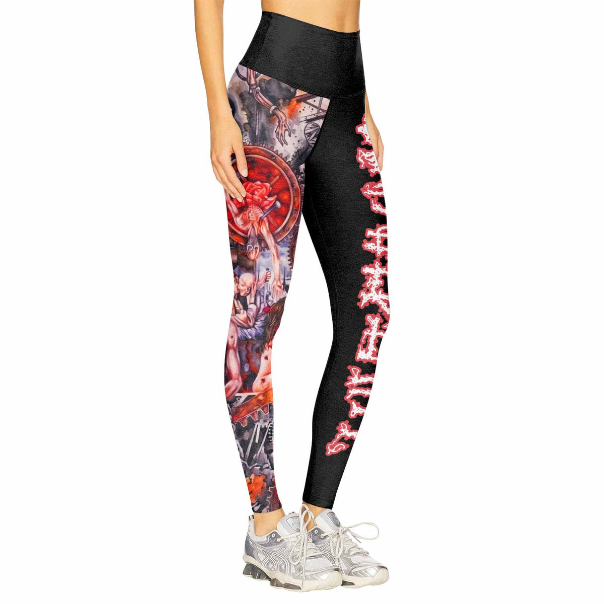 Napalm Death Utopia Banished Women's Leggings - right side mockup