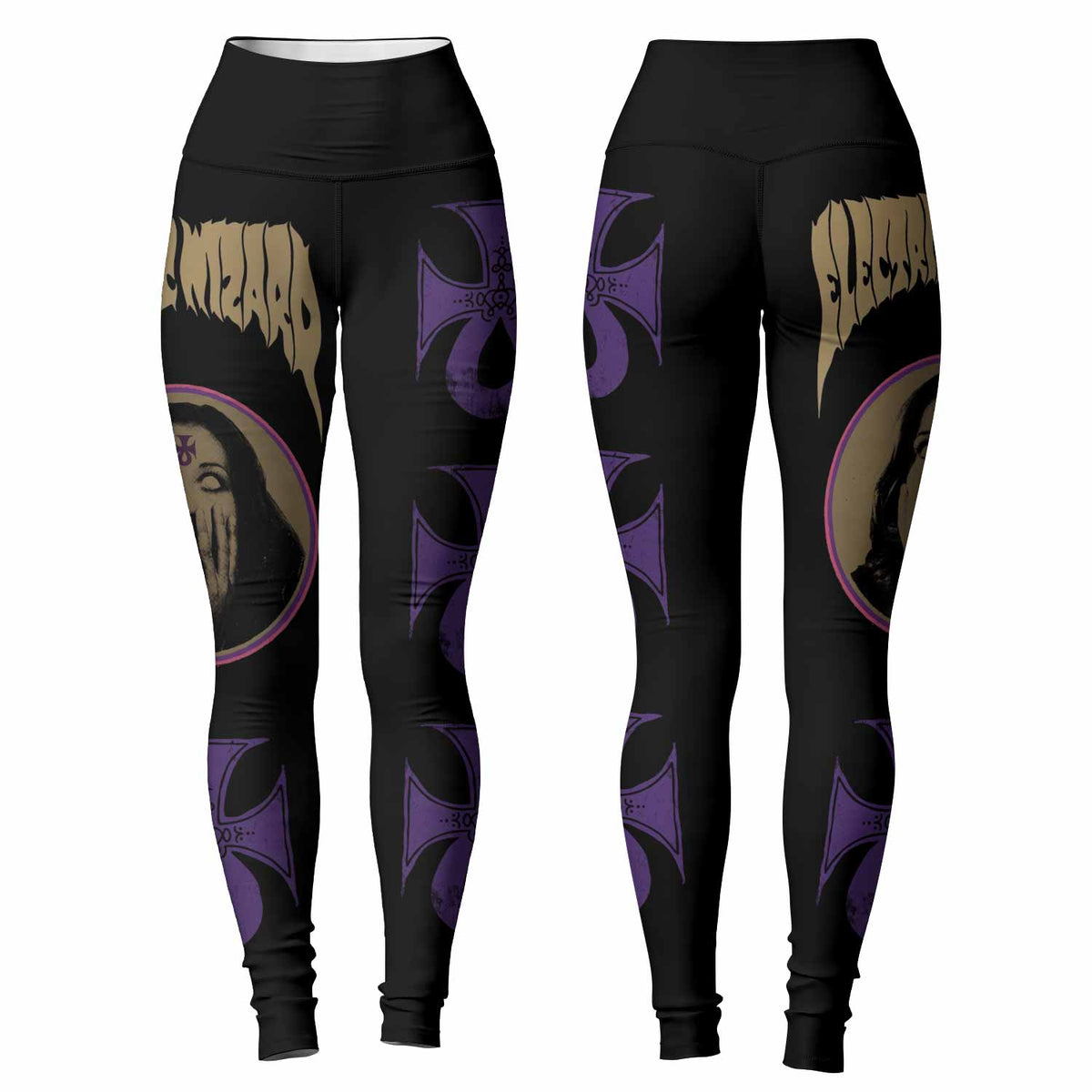 Electric Wizard Let Us Prey Women's Leggings - front and back view