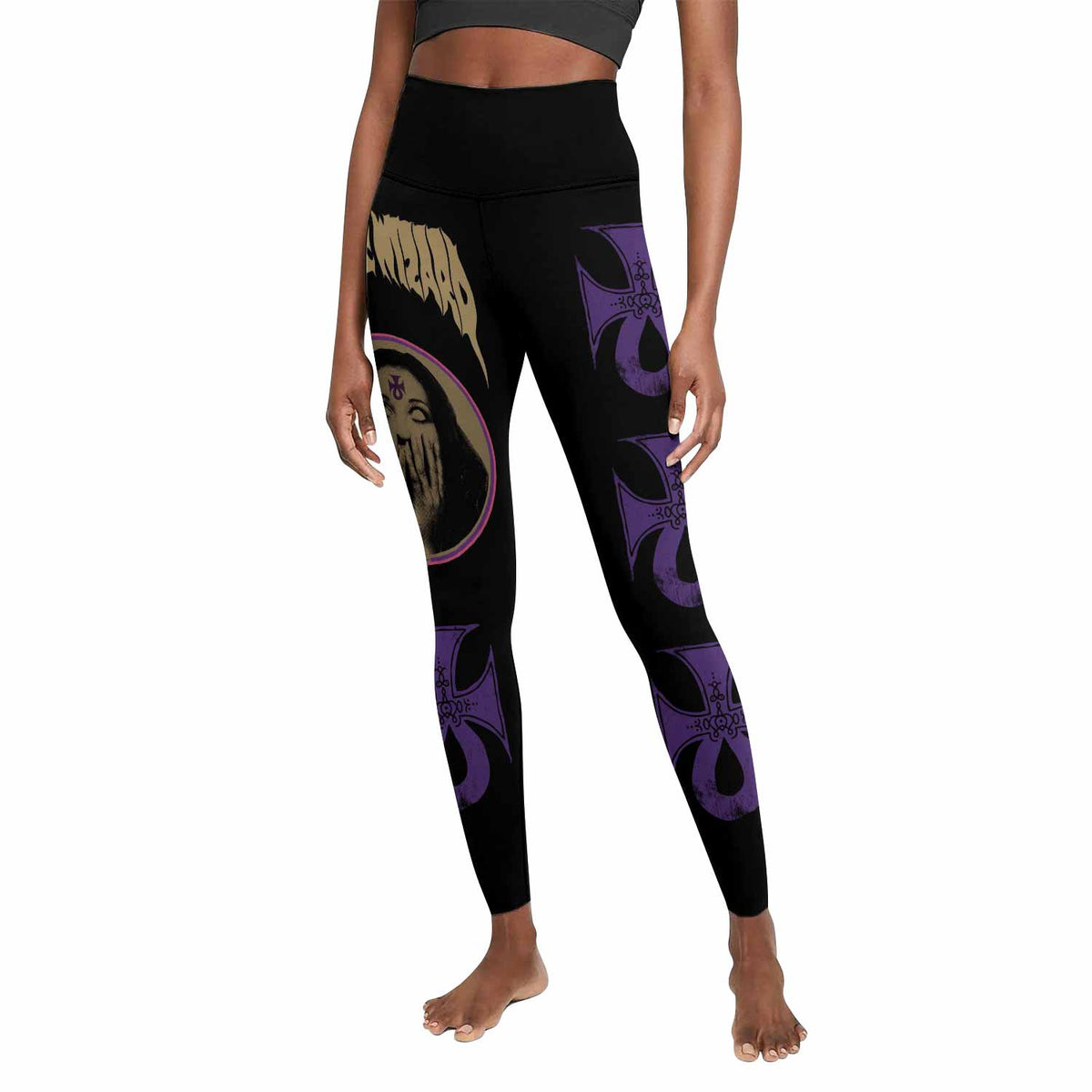Electric Wizard Let Us Prey Women's Leggings - front view mockup