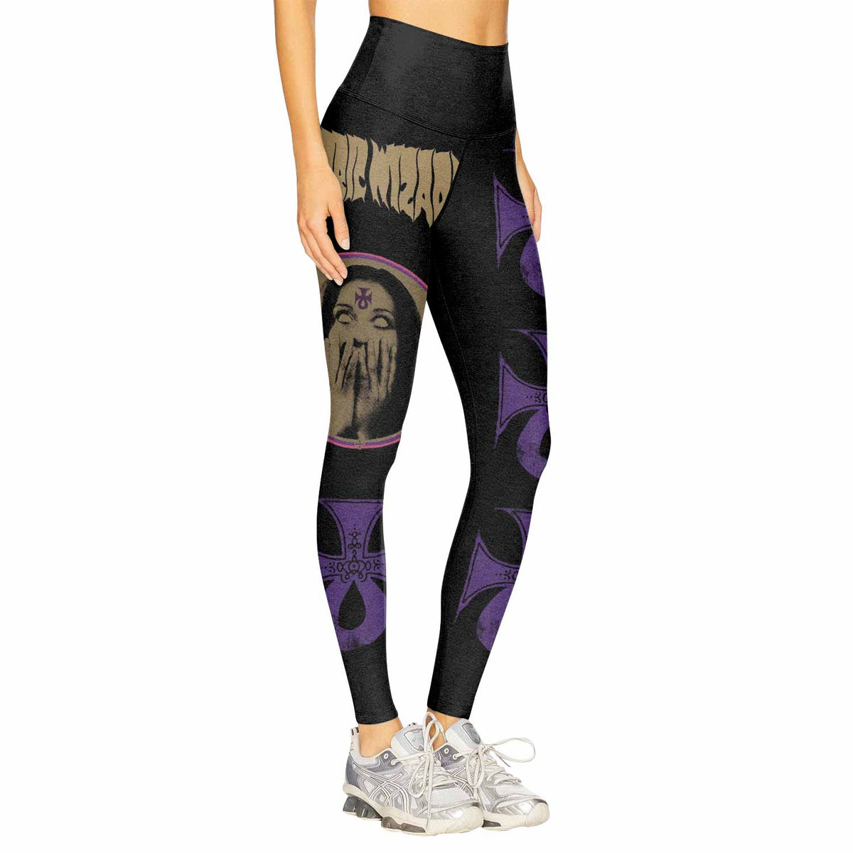 Electric Wizard Let Us Prey Women's Leggings - right side mockup
