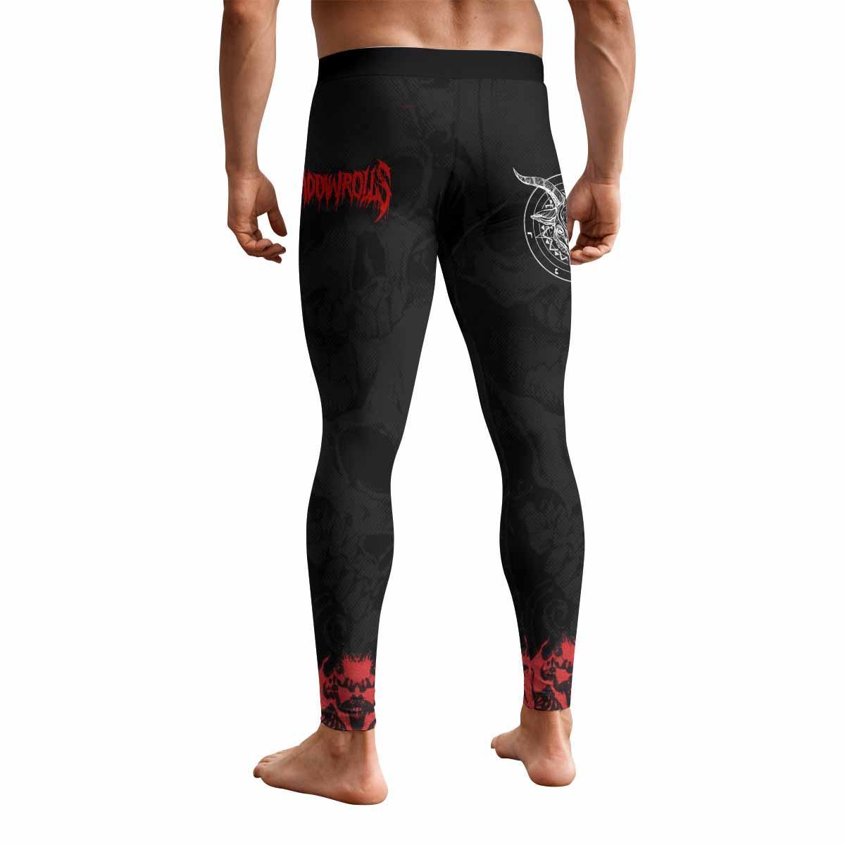 Baphomet Seal Men's Leggings - back view mockup