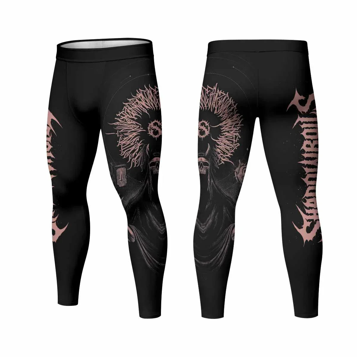 Dark Anointed Men's Leggings - front and back view