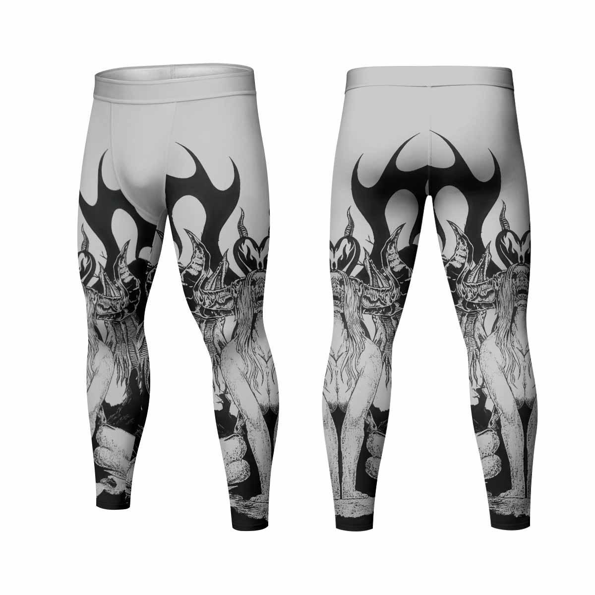 The Forsaken Beast Men's Leggings - front and back view