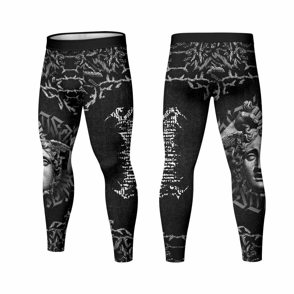 The Monster of Perseus Men's Leggings - front and back view