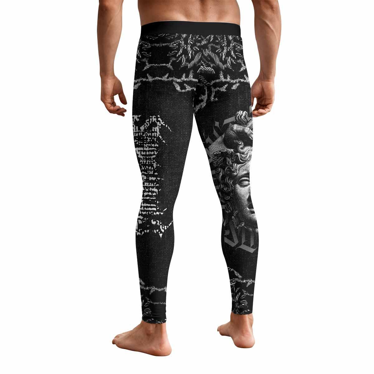 The Monster of Perseus Men's Leggings - back view mockup