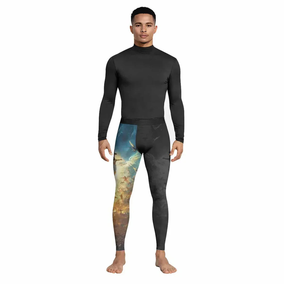 Isaiah 41:10 Fear Not Men's Leggings - lifestyle view