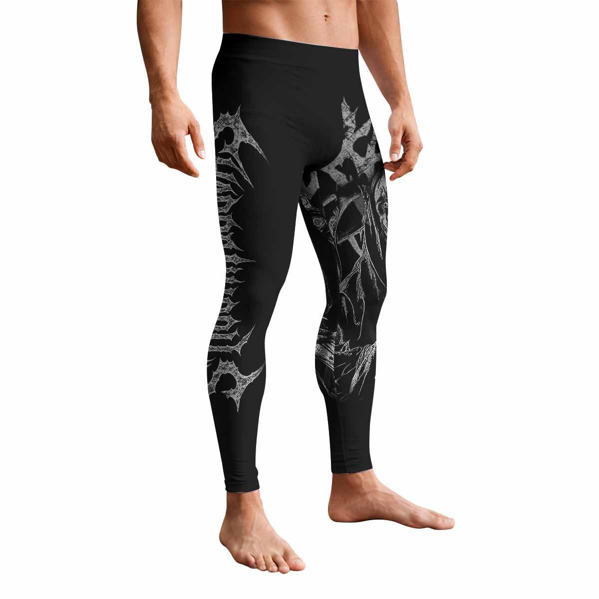 Against All Gods Men's Leggings - front view mockup