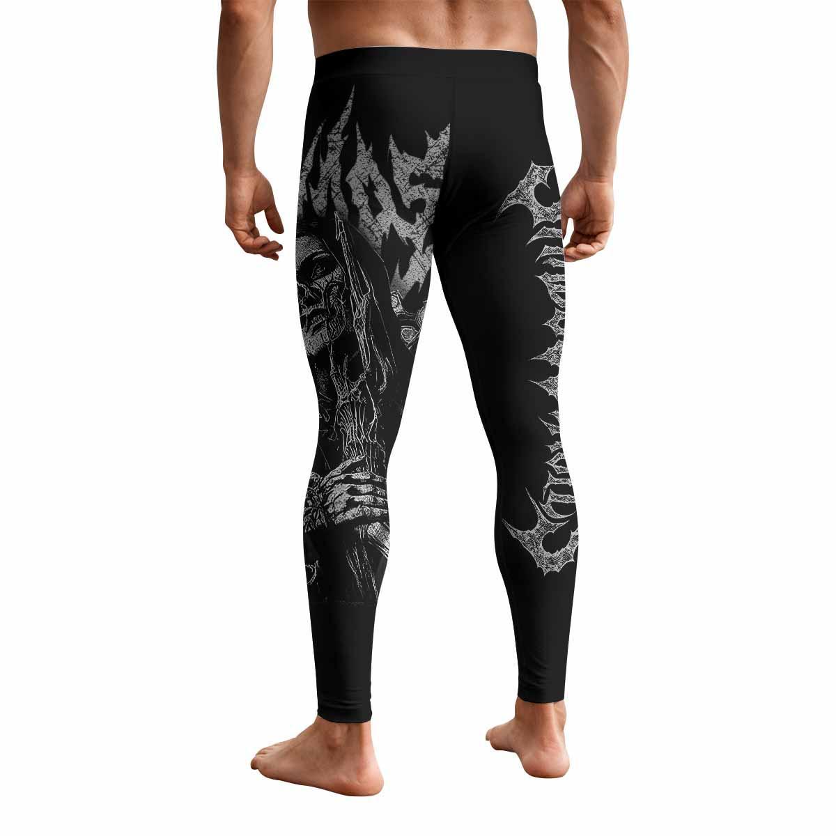 Against All Gods Men's Leggings - back view mockup