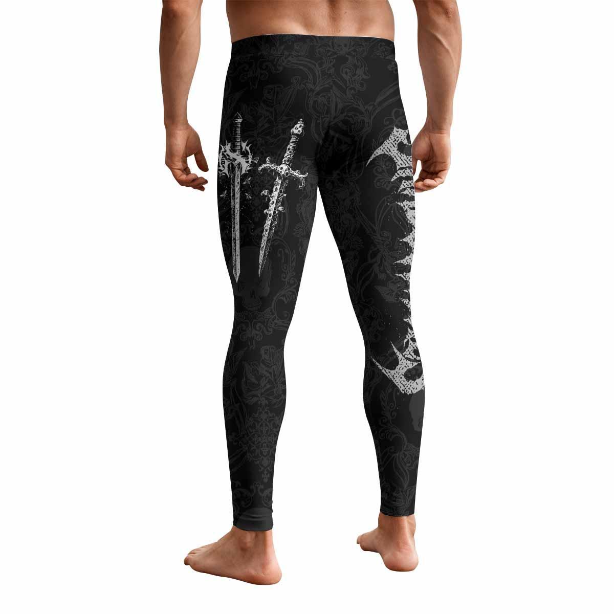 Bone Reaper Men's Leggings - back view mockup