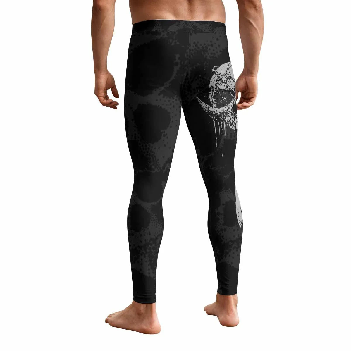 Pierced by Shadows Men's Leggings - back view mockup
