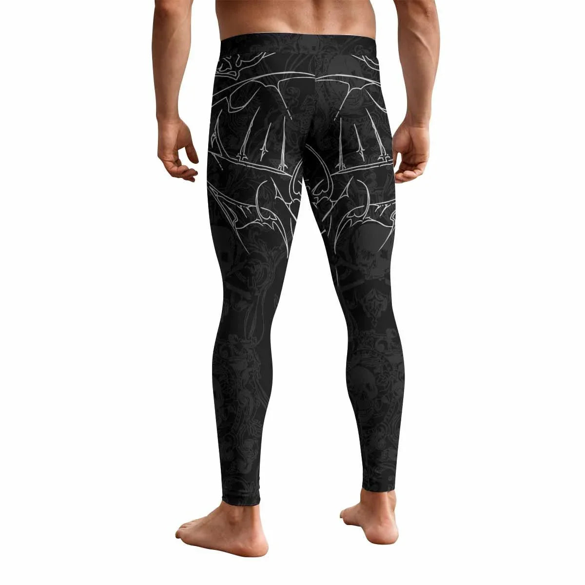 Throne of Thorns Men's Leggings - back view mockup