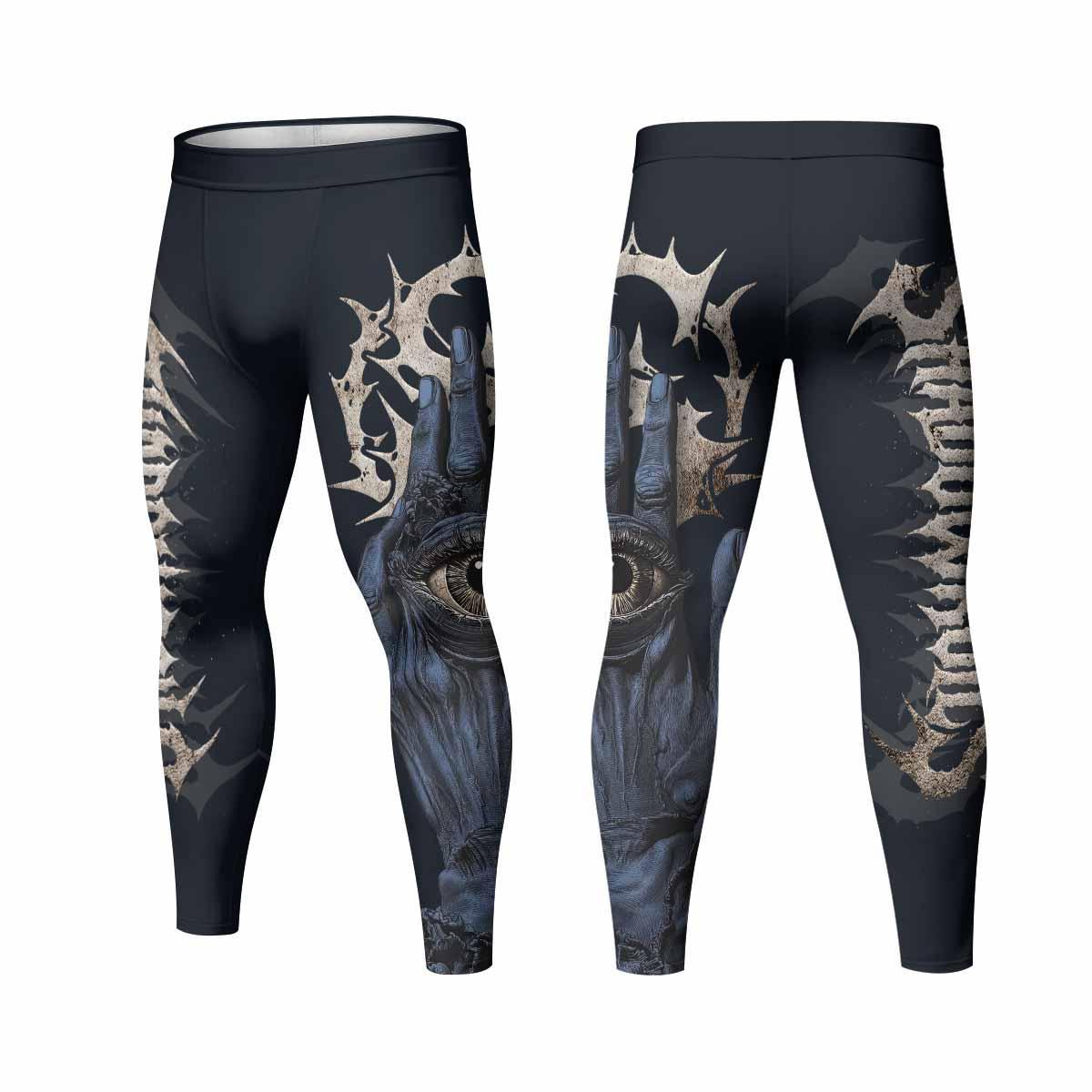 The All-Seeing Hand Men's Leggings - front and back view