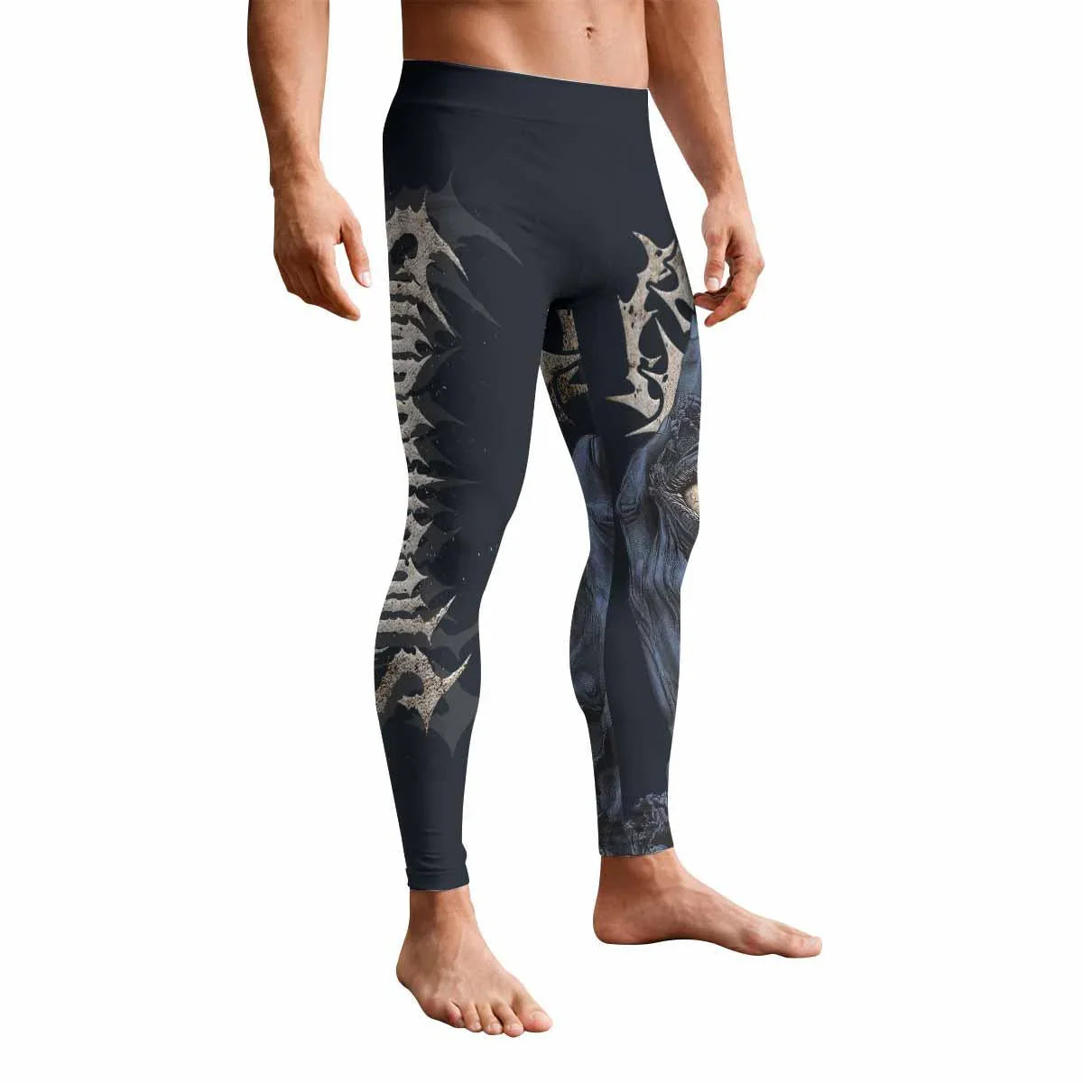 The All-Seeing Hand Men's Leggings - front view mockup