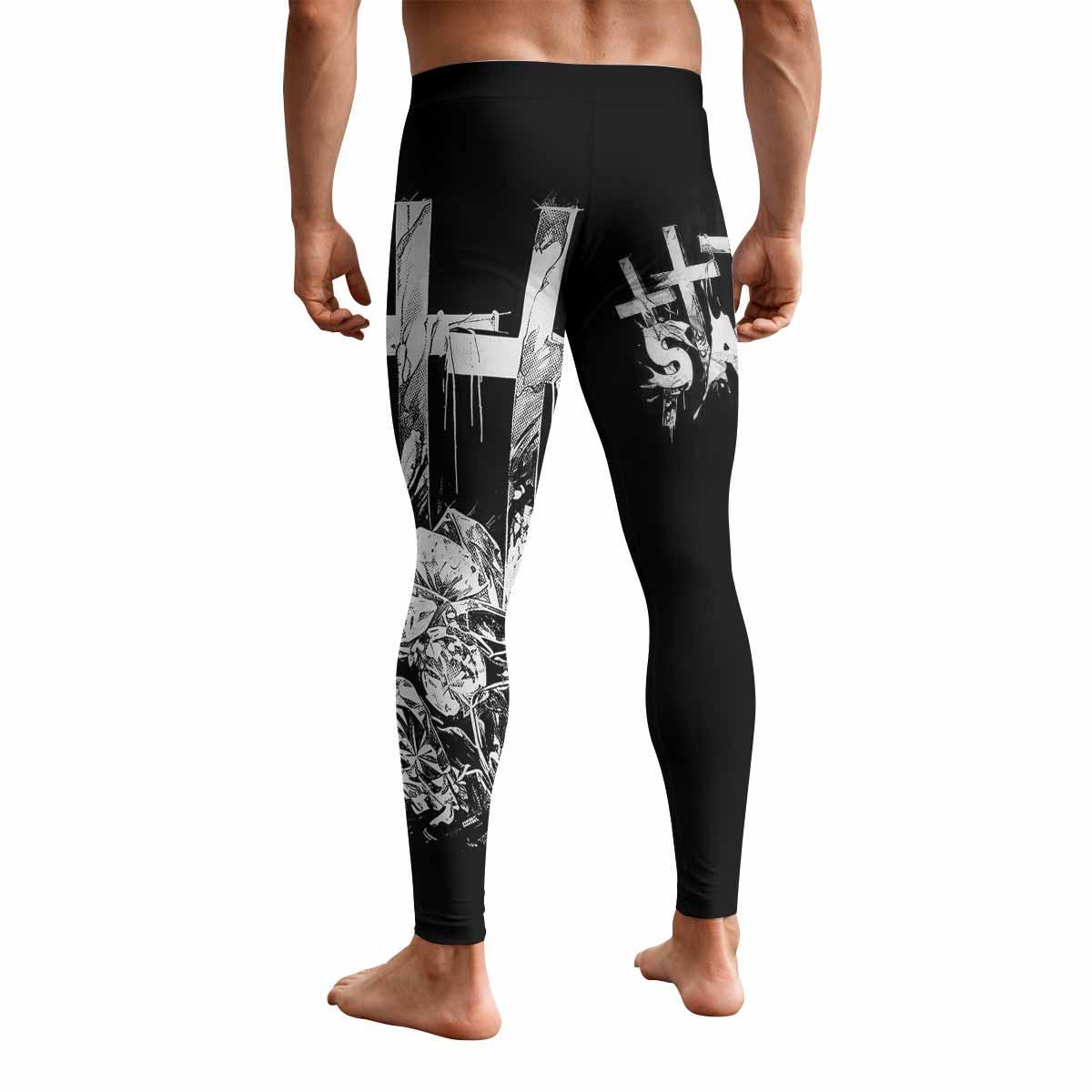 Saint Tears Men's Leggings - back view mockup